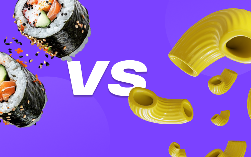 Роллы VS макароны: что выбрать и как не прогадать?